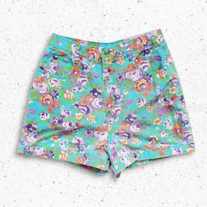 VTG 90s Floral Pattern Denim High Rise Shorts by Not Guilty Sz 11/12